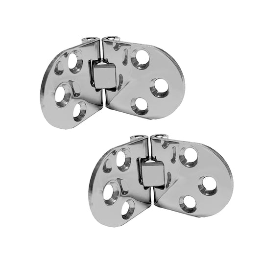 Boat Folding Flip Door Hinges for Marine Locker Hatch, 316 Stainless Steel, 2-4/5"L x 1-1/5"W, 2PCS