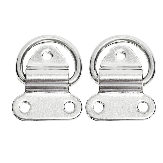 Marine D Ring Folding Pad Eye Stainless Steel Tie Down Anchor Boat Deck Accessories