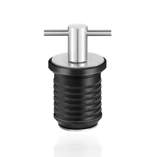 Boat T-Handle Twist Drain Plug for Marine Yacht Kayaks Hulls Livewell Bilge Transom, Stainless Steel, 1 Inch, 1 Pcs