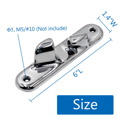 Boat Bow Chock, Marine Stainless Steel Straight Skene Bow Cleat, Yacht Mooring Anchor Deck Accessories, Right Type