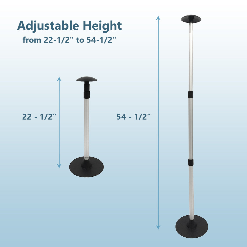 Boat Cover Support Pole, Aluminum ABS, 3-Stage Extension Adjustable (22.5"-54" Support Pole System)