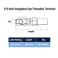 Marine Swageless Eye Threaded Terminal for 1/8" Cable Railing, Boat 316 Stainless Steel Wire Rope Quick Connector, 1 PCS