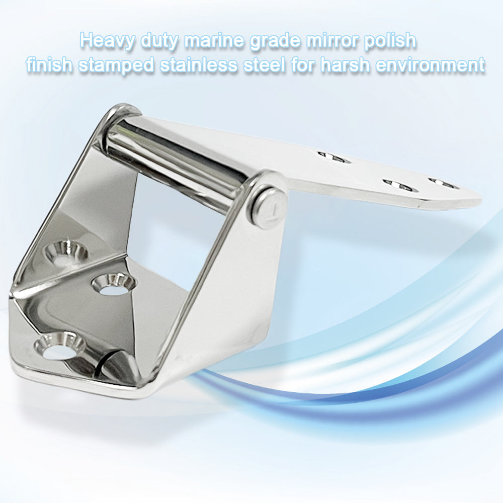 Boat Cabinet Strap Door Hinge for Locker Hatch Deck Hardware Accessories, 304 Stainless Steel, 3 9/10" x 1 7/10"