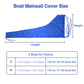 Boat Sail Cover - Waterproof 600D Marine Sail Boom Protective Sunshade for V-Hull, Bass Boat