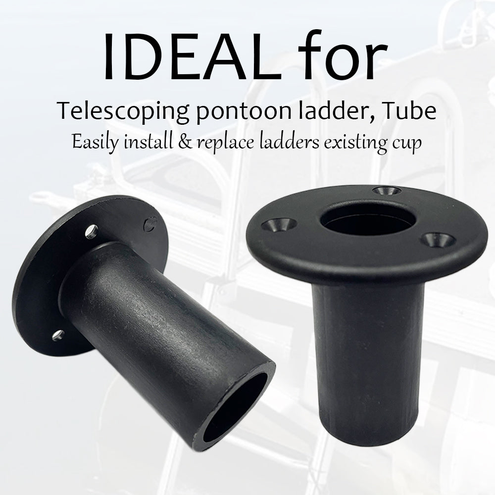 Folding Pontoon Ladders Insert Plugs 1" Boat Yacht Hook Extra Cup Mount Accessories