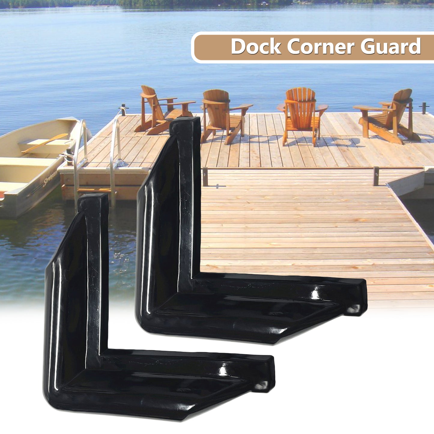 Boat Dock Corner Bumper Dock Marine Corner Guard, 90 Degree Vinyl