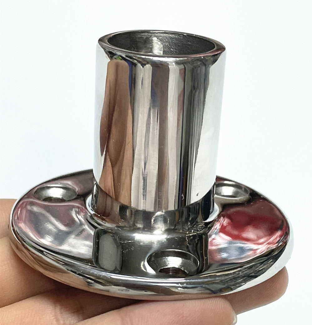 Marine Handrail Base 90 Degree for Tube Hole I.D 4/5", 316 Stainless Steel Boat Fitting Hardware Accessories