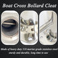 Boat Cross Bollard Cleat with 4-4/5" Base Plate for Marine Yacht, Deck Dock Rope Fasten Cleat