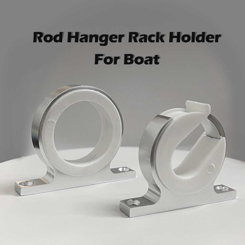 Marine Rod Hanger Rack Holder, Reel Storage Lock Ring Set for Fishing Boat Car RV Van, Marine Grade Smooth Polished 316 Stainless Steel