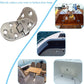 Boat Folding Flip Door Hinges for Marine Locker Hatch, 316 Stainless Steel, 2-4/5"L x 1-1/5"W, 2PCS