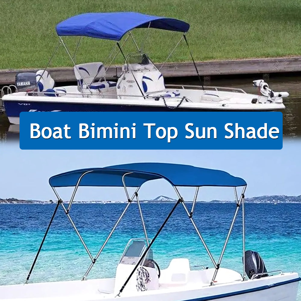 Boat Bimini Top Replacement Cover Sets for 3 Bow Support, Waterproof 600D Canopy Protect Organization