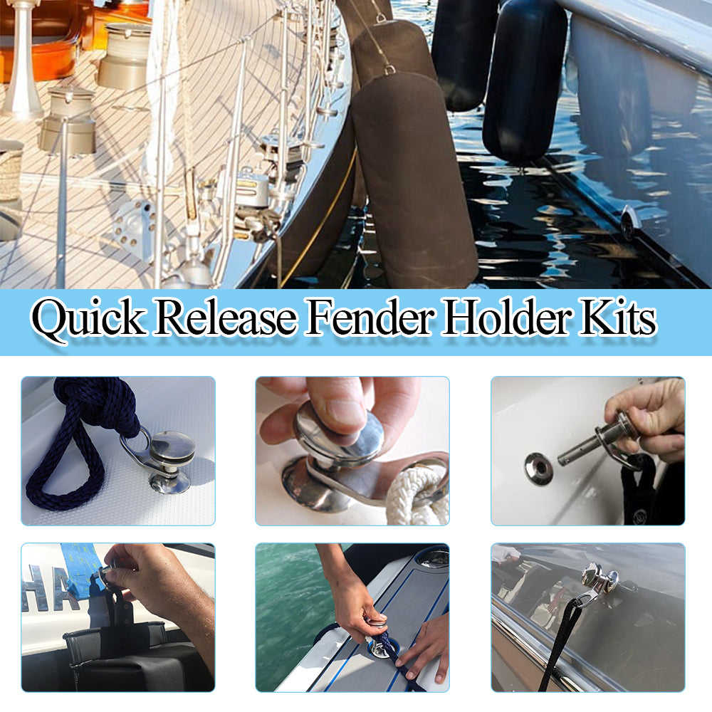 Boat Quick Release Fender Holder Kits, Docking Anchoring Supplies, 304 Stainless Steel