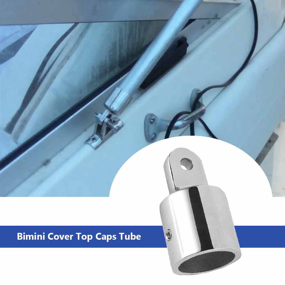 Boat Bimini Cover Top Caps Tube Canopy Eye End Fitting Hardware Marine Heavy Duty 316 Stainless Steel, 2 PCS