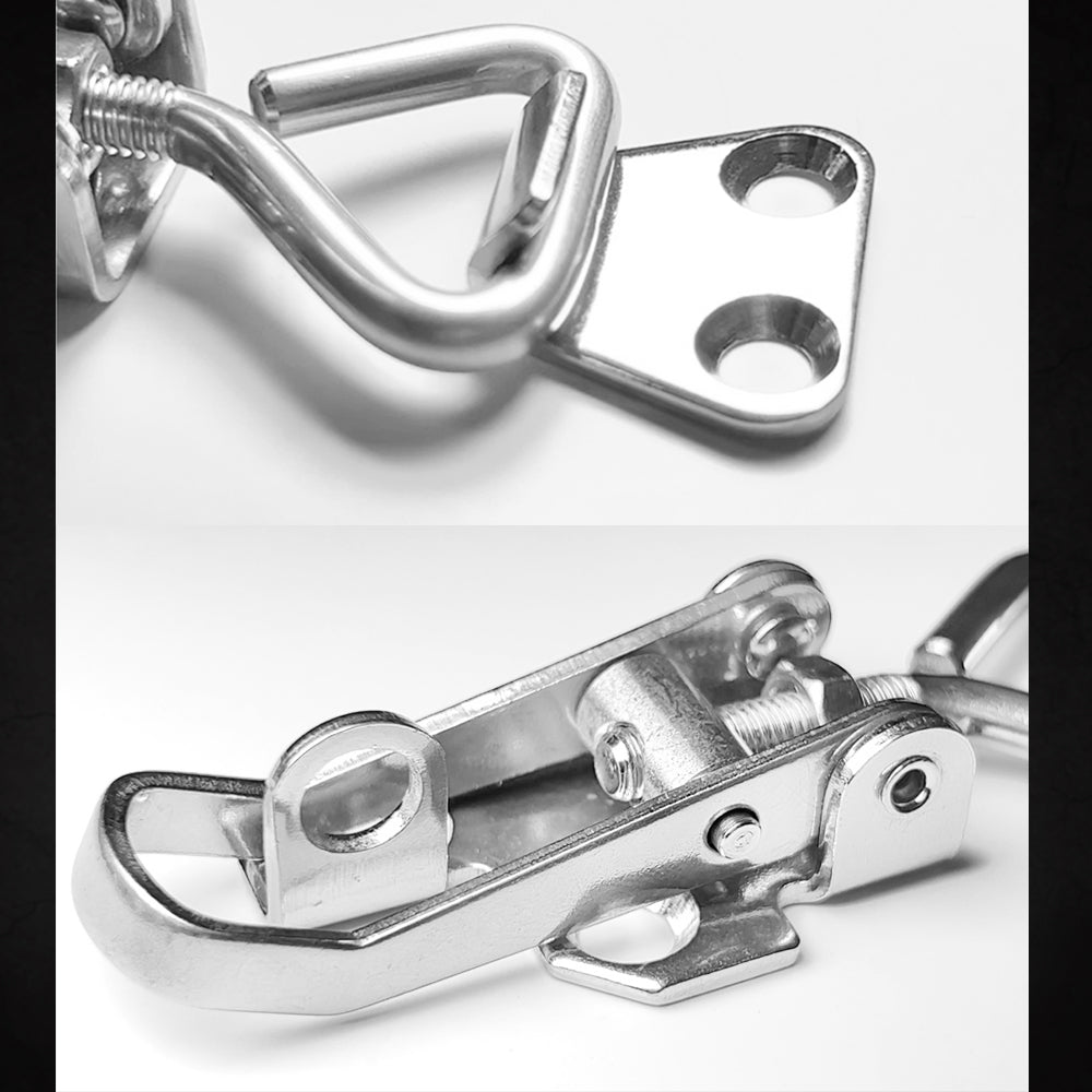 Marine Toggle Catch Latch 316 Stainless Steel Boat Anti-Rattle Fastener Clamp Hasp, Hatch Pull Locker, Adjustable Range: 66mm~75mm