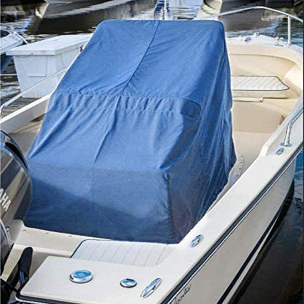 Boat Center Console Cover, 600D Marine Grade Polyester Canvas, Blue