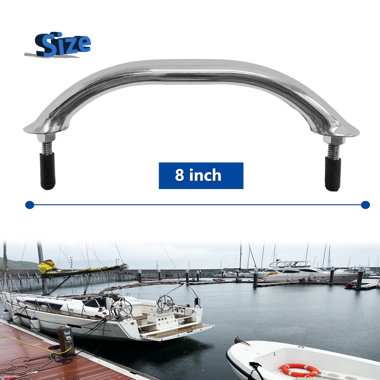 Boat Grab Handle, Marine Stainless Steel Handrail Grip Hardware Accessories