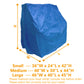 Boat Center Console Winter Cover, 600D Marine Grade Polyester Canvas, 40"W x 30"L x 44"H, Blue