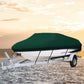 600D Waterproof Boat Cover Fits V-Hull/Tri-Hull/Runabout/Fishing/SKI Boat,Green