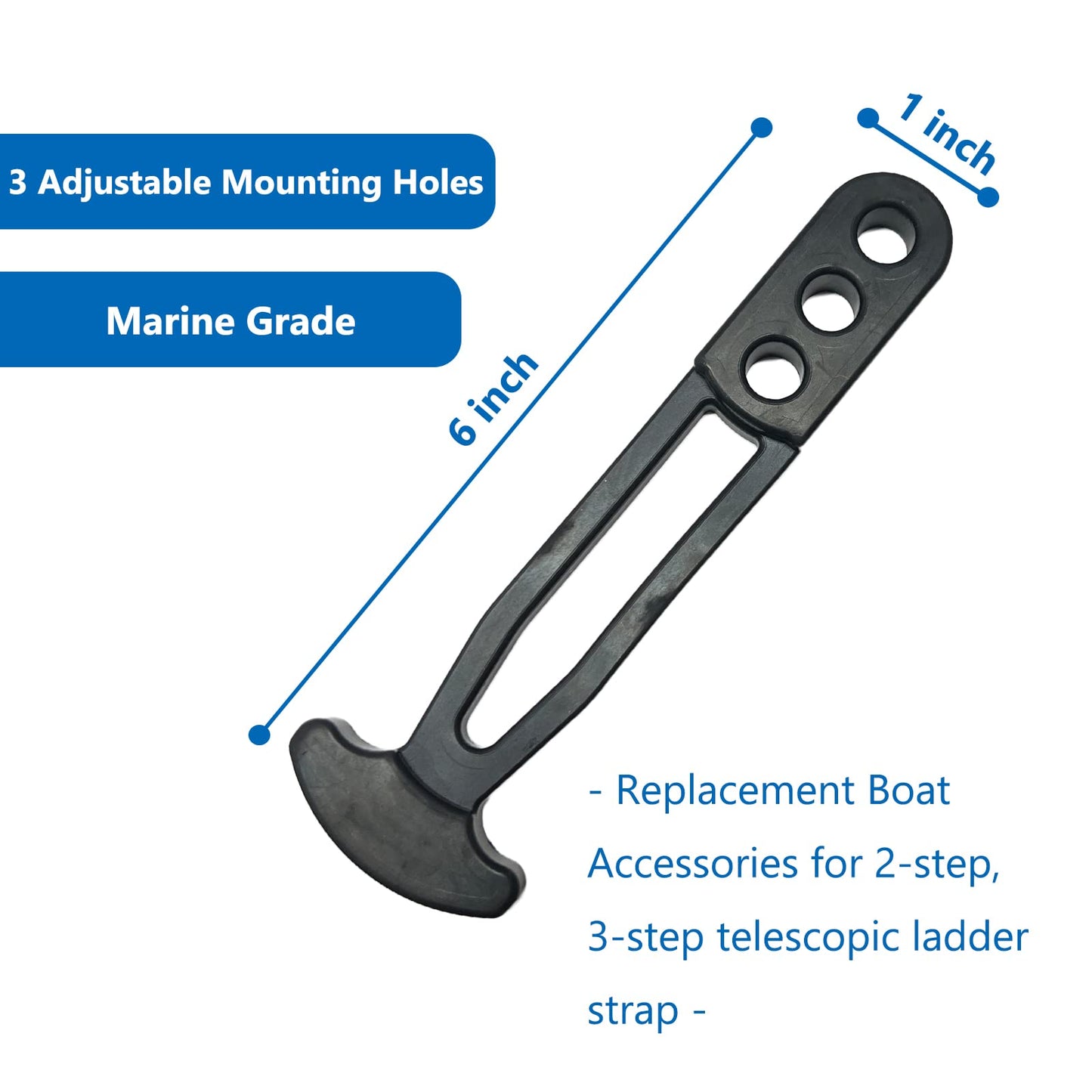 Marine Boat Yacht Sport Jet Swim Boarding Telescoping Ladder Strap with 3 Adjustable Mounting Holes