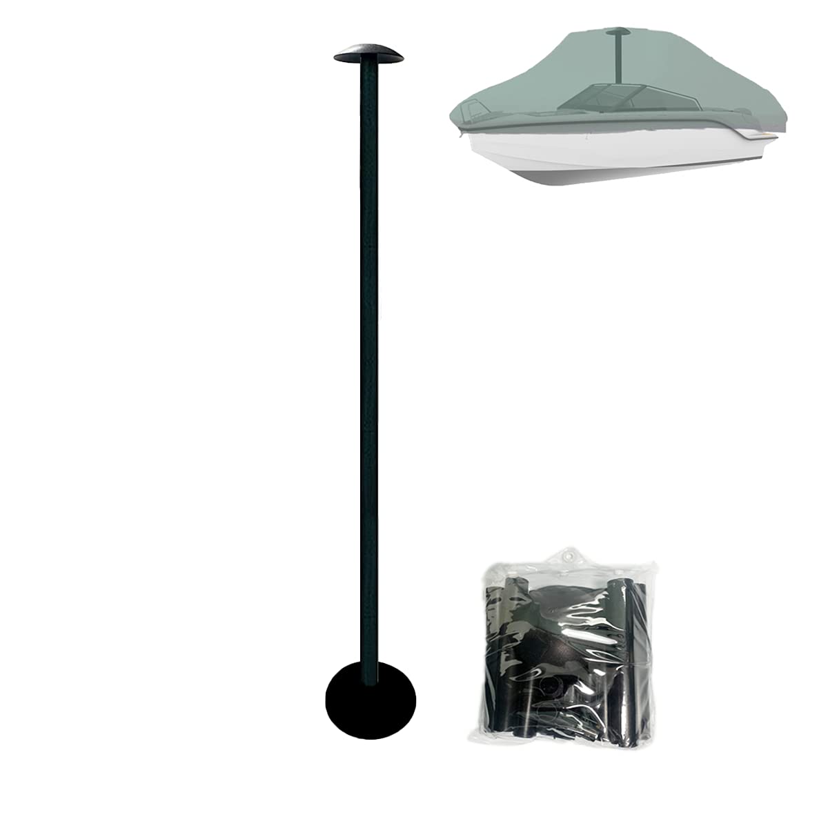 Boat Cover Support Pole, ABS PVC, Adjustable (12' - 54" Support Pole)