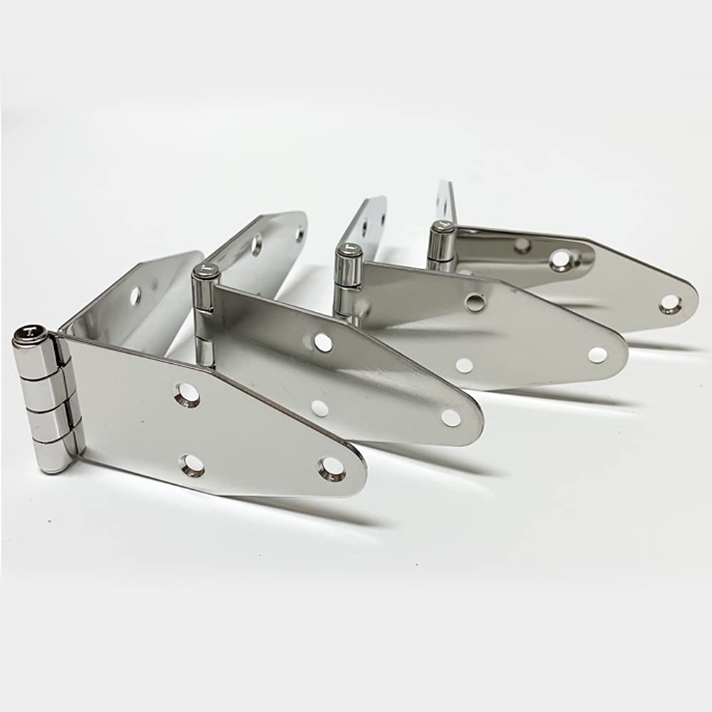 Boat Strap Hinges for Marine Grade RV Skylight Locker Hatch and Door, Top Mount 7-1/8" x 1-5/8", 2 Pcs